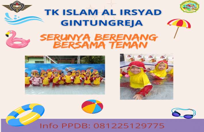 Serunya Belajar Berenang Di TK AL IRSYAD GINTUNGREJA 