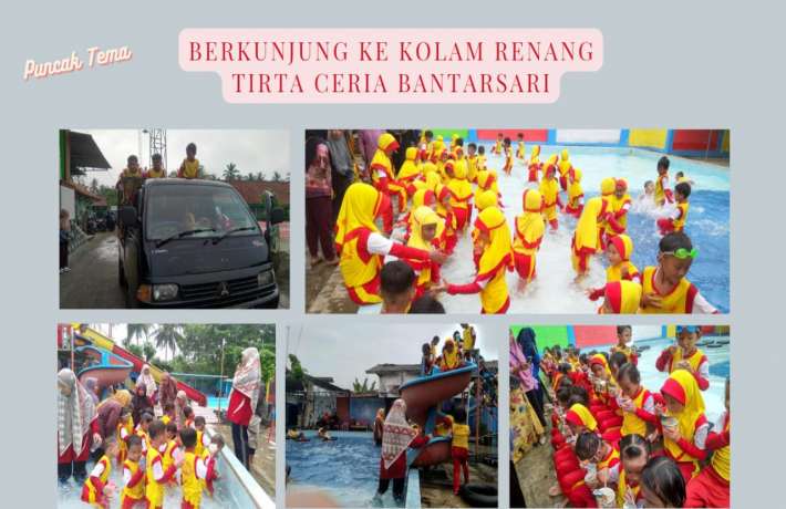Asyiknya Bermain Air di Kolam Renang Bersama Teman dan Ustadzah