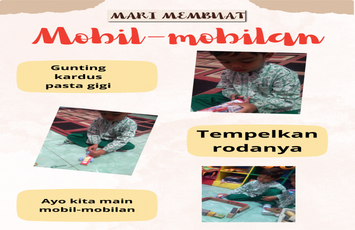 Membuat Mainan Mobil-Mobilan Kreatif dari Kardus Bekas Pasta Gigi dan Tutup Botol