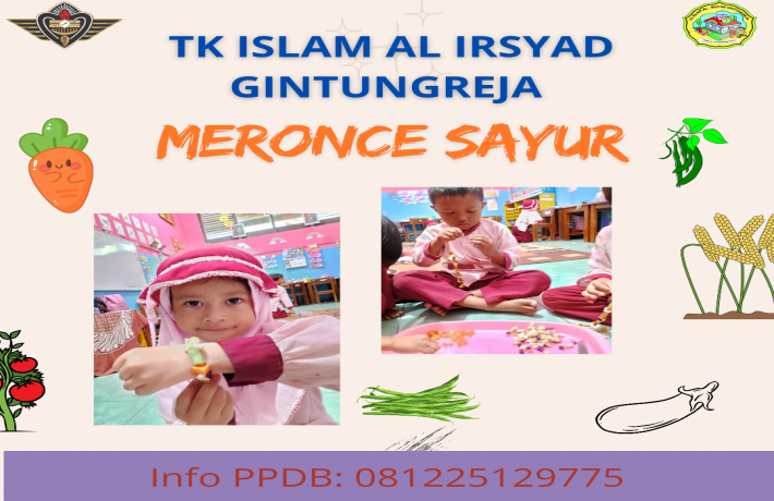 Meronce Sayur perlu konsentrasi dan hati-hati 