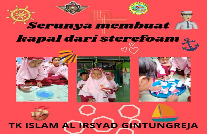 Serunyaa membuat kapal dari sterefoam 
