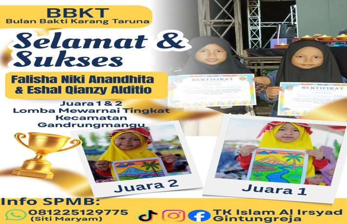 Prestasi Gemilang Putra Putri TK Islam Al Irsyad Gintungreja 