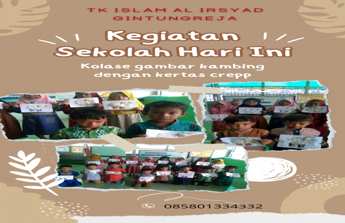 Menggali kreativitas anak-anak TK Islam Al Irsyad melalui seni kertas crep