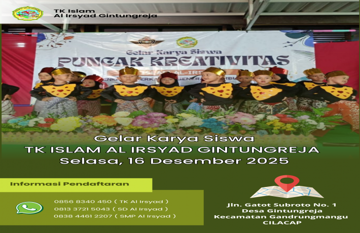 Gelar Karya Siswa Semester Satu TK Islam Al Irsyad Gintungreja 