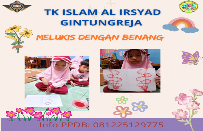 Melukis dengan benang menghasilkan karya yang indah