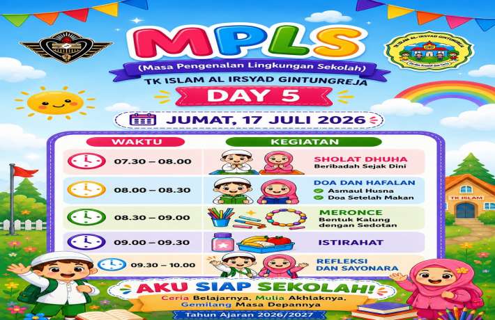 Penutupan MPLS TK Islam Al Irsyad Gintungreja berlangsung penuh keceriaan 