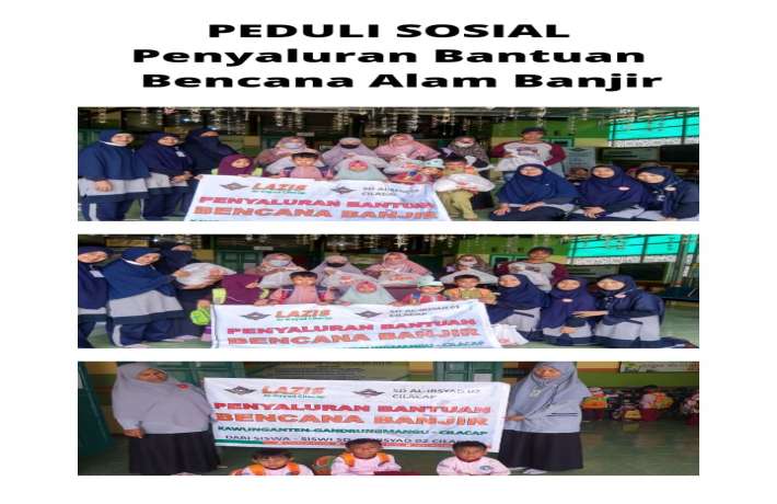 PEDULI SESAMA PENYALURAN BANTUAN BENCANA BANJIR DI TK ISLAM AL IRSYAD GINTUNGREJA