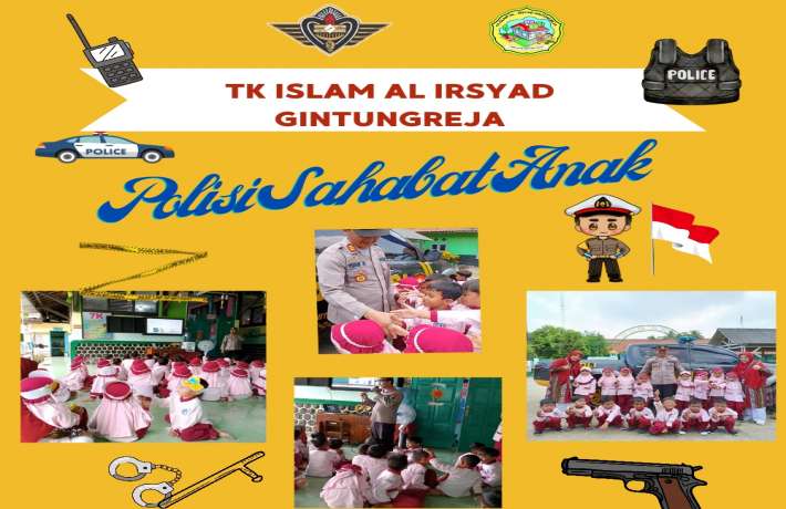Polisi Sahabat Anak di TK Islam Al Irsyad Gintungreja 